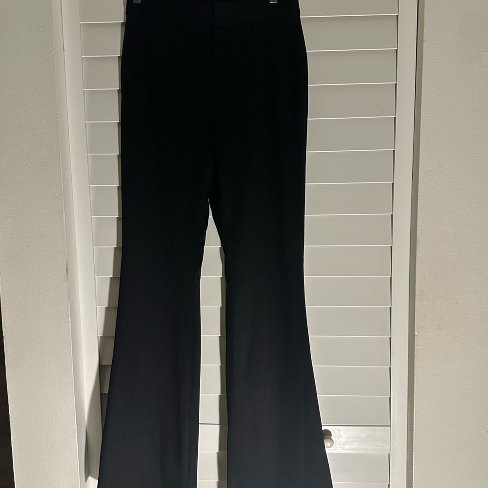 Alice + Olivia Classics Dress Trouser pants Black High Rise Flare 4